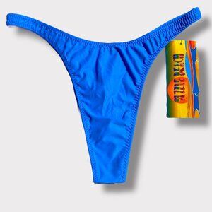 90’s Thong Bikini Bottom Retro Powder Blue Swimsuit, Summer, Minimalist